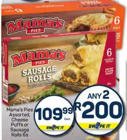 Pick n Pay Hypermarket Mama's Pies Assorted, Cheese Puffs or Sausage Rolls offer