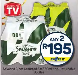 Pick n Pay Hypermarket Savanna Cider Assorted Non-Returnable Bottles offer