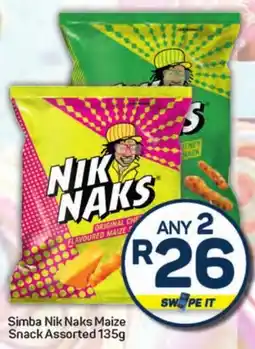 Pick n Pay Hypermarket Simba Nik Naks Maize Snack Assorted offer