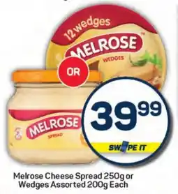 Pick n Pay Hypermarket Melrose Cheese Spread or Wedges Assorted offer