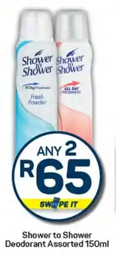 Pick n Pay Hypermarket Shower to Shower Deodorant Assorted offer