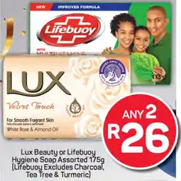 Pick n Pay Hypermarket Lux Beauty or Lifebuoy Hygiene Soap Assorted offer
