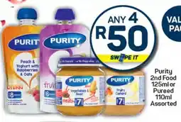 Pick n Pay Hypermarket Purity 2nd Food or Pureed Assorted offer