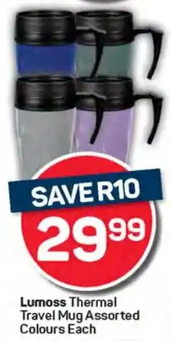 Pick n Pay Hypermarket Lumoss Thermal Travel Mug Assorted Colours offer