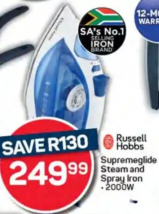 Pick n Pay Hypermarket Russell Hobbs Supremeglide Steam and Spray Iron offer