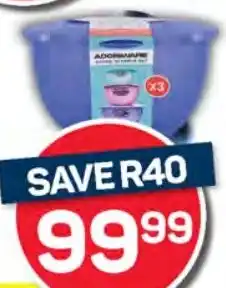 Pick n Pay Hypermarket ADDIS Store 'n Serve Bowl Set offer