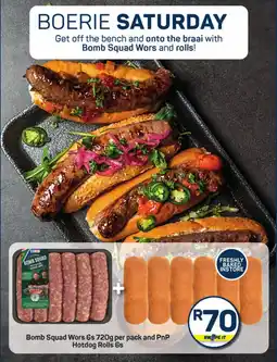 Pick n Pay Hypermarket Bomb Squad Wors and PnP Hotdog Rolls offer
