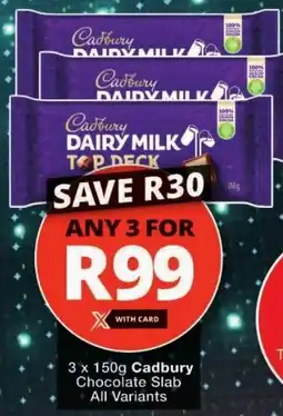 Checkers Cadbury Chocolate Slab All Variants offer