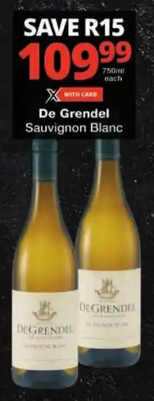 Checkers De Grendel Sauvignon Blanc offer