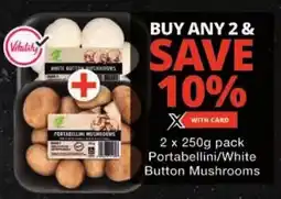 Checkers Portabellini/ White Button Mushrooms offer