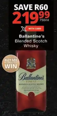 Checkers Ballantine's Blended Scotch Whisky offer