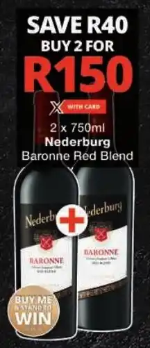 Checkers Nederburg Baronne Red Blend offer