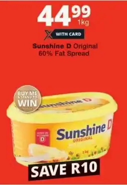 Checkers Sunshine D Original 60% Fat Spread offer