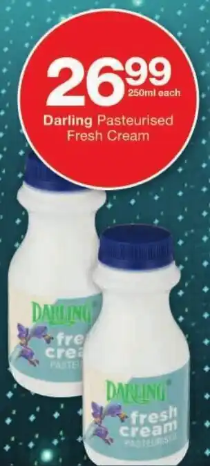 Checkers Darling Pasteurised Fresh Cream offer