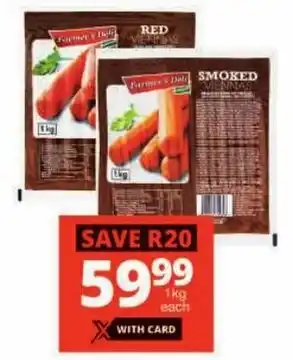 Checkers Farmer's Deli Smoked/ Red Viennas offer