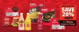 Checkers Wimpy Product Range offer