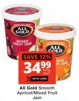 Checkers All Gold Smooth Apricot/ Mixed Fruit Jam offer