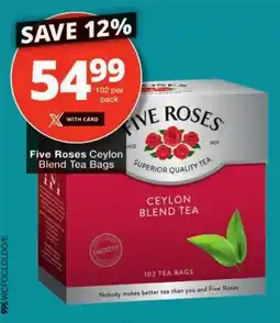 Checkers Five Roses Ceylon Blend Tea Bags offer