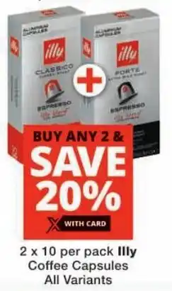 Checkers Illy Coffee Capsules All Variants offer