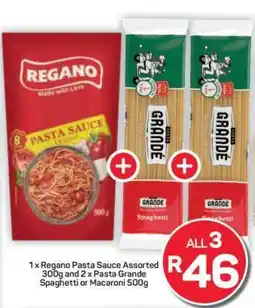 Pick n Pay Hypermarket Regano Pasta Sauce and Pasta Grande Spaghetti offer