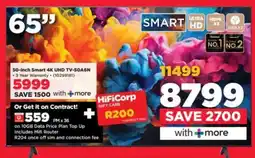 HiFi Corp 50-inch Smart 4K UHD TV-50A6N offer