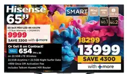 HiFi Corp Hisense 65 55-Inch Mini-LED 4K-55U7N offer