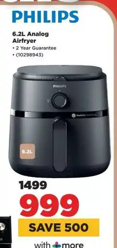 HiFi Corp PHILIPS 6.2L Analog Airfryer offer