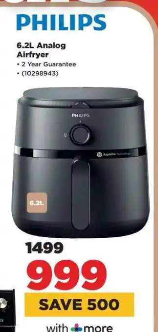 HiFi Corp PHILIPS 6.2L Analog Airfryer offer