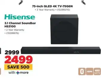HiFi Corp Hisense 3.1 Channel Soundbar HS3100 offer