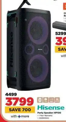 HiFi Corp Hisense Party Speaker HP100 offer