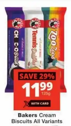 Checkers Bakers Cream Biscuits All Variants offer