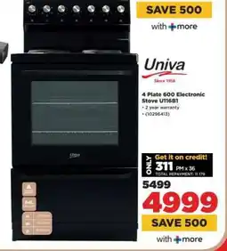 HiFi Corp Univa 4 Plate 600 Electronic Stove U116B1 offer