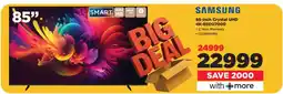 HiFi Corp Samsung 85-inch Crystal UHD 4K-85DU7000 offer