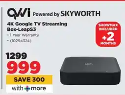HiFi Corp QWi Powered by Skyworth 4K Google TV Streaming Box-LeapS3 offer