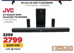 HiFi Corp JVC 5.1 Channel 180W Sound Bar TH-N430BA offer