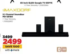 HiFi Corp MAXDORF 5.1 Channel Soundbar MD-SB180 offer