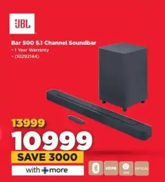 HiFi Corp JBL Bar 500 5.1 Channel Soundbar offer