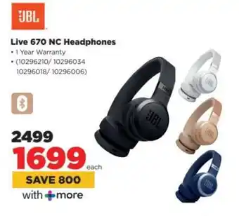 HiFi Corp JBL Live 670 NC Headphones offer