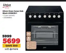 HiFi Corp Univa 60cm Oven Ceran Hob Black U336CB-1 offer