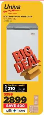 HiFi Corp Univa 110L Chest Freezer White UC125 offer