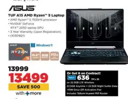 HiFi Corp ASUS TUF A15 AMD Ryzen 5 Laptop offer