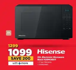 HiFi Corp Hisense 20L Electronic Microwave Black H20MOBS11 offer