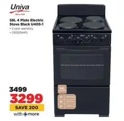 HiFi Corp Univa 58L 4 Plate Electric Stove Black U405-1 offer
