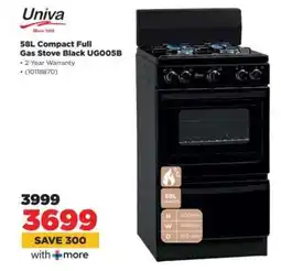HiFi Corp Univa 58L Compact Full Gas Stove Black UG005B offer