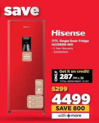 HiFi Corp Hisense 177L Single Door Fridge H235RRE-WD offer