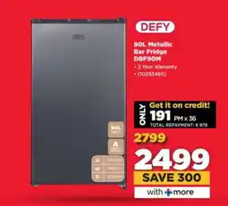 HiFi Corp DEFY 90L Metallic Bar Fridge DBF90M offer
