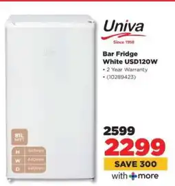 HiFi Corp Univa Bar Fridge White USD120W offer