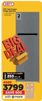 HiFi Corp DEFY 157L Top Freezer Fridge DAD239 offer