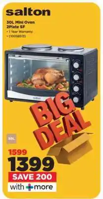 HiFi Corp salton 30L Mini Oven 2Plate SF offer