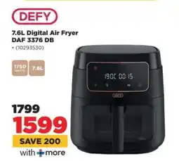 HiFi Corp Defy 7.6L Digital Air Fryer DAF 3376 DB offer